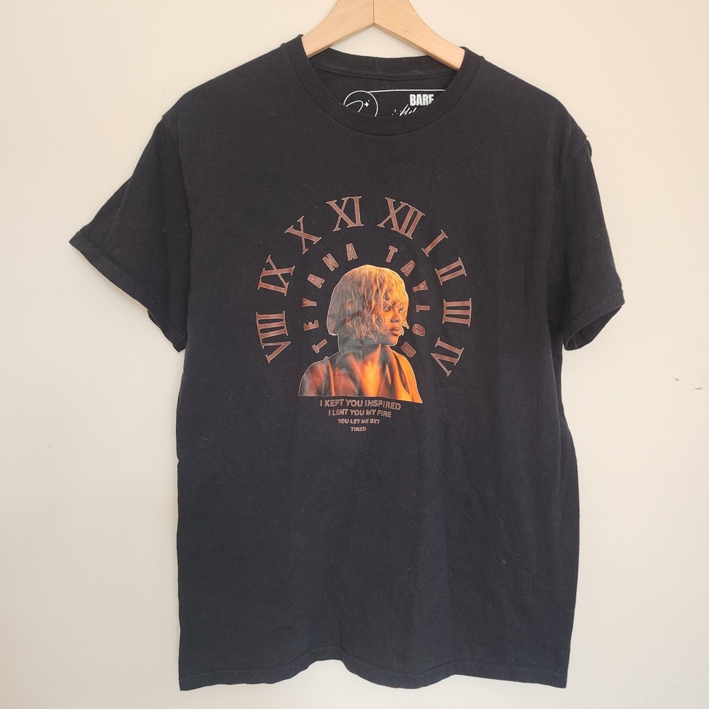 Teyana Taylor Black Short Sleeve Shirt Mens Medium